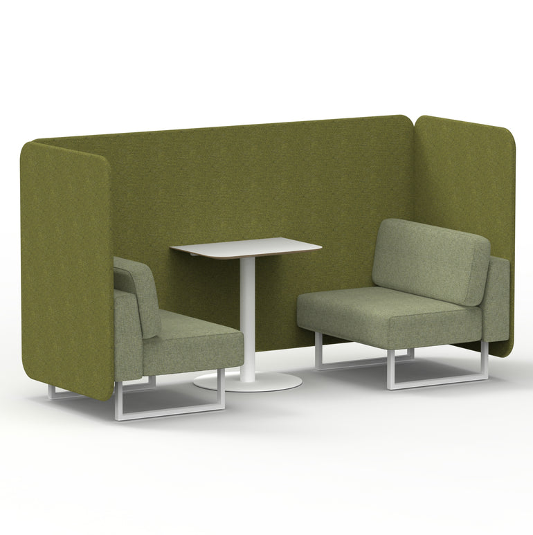 Brixworth Bench Booth With White Table In Two Tone