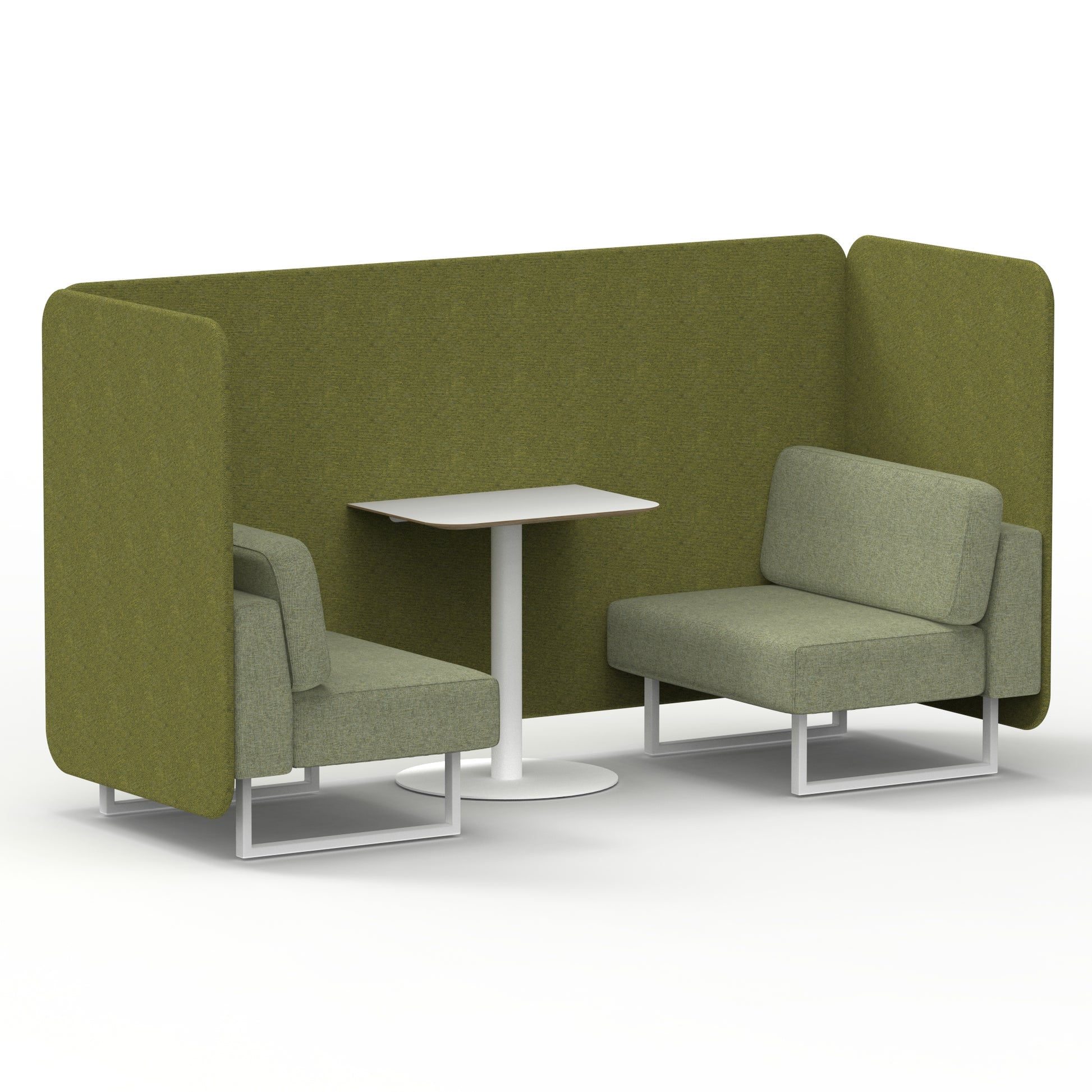 Brixworth Bench Booth With White Table In Two Tone