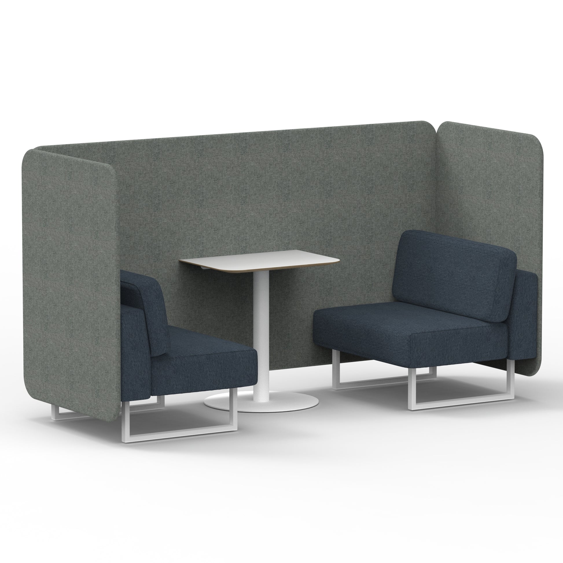 Brixworth Bench Booth With White Table In Two Tone