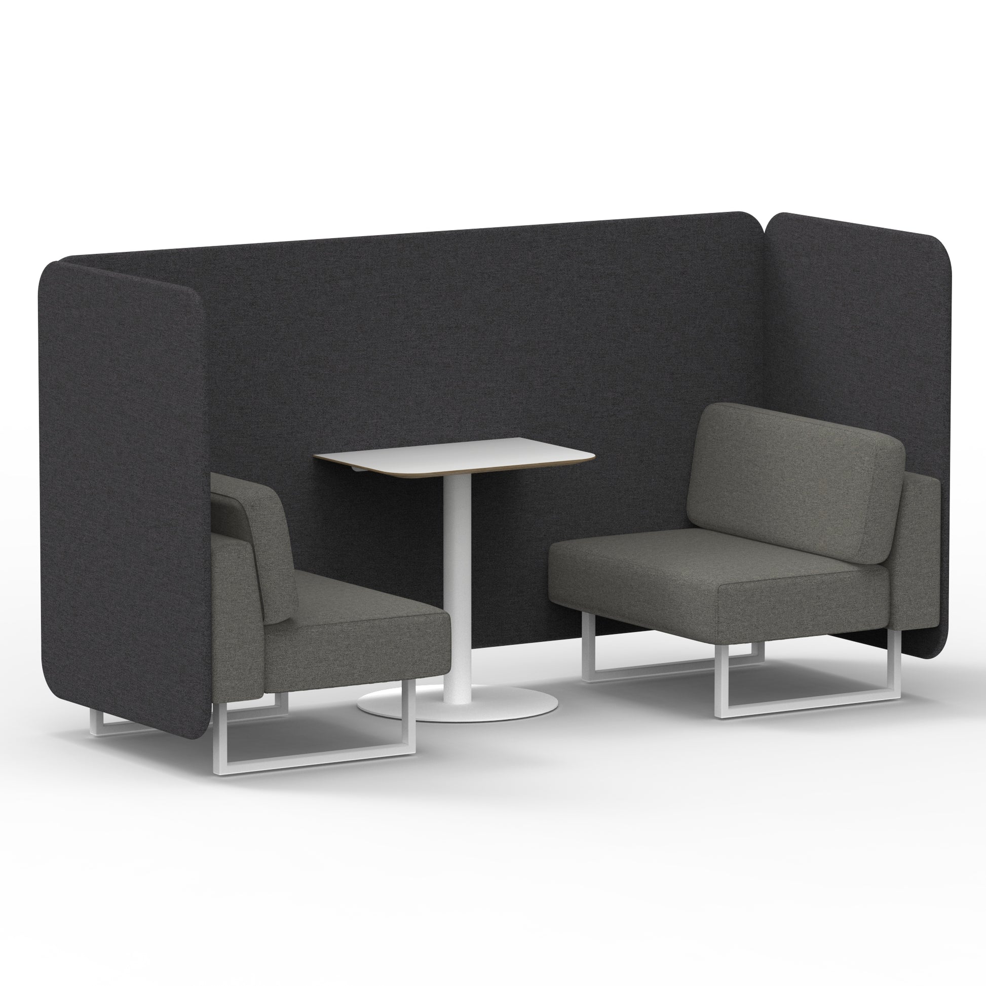 Brixworth Bench Booth With White Table In Two Tone