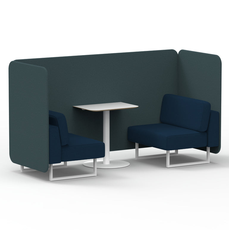 Brixworth Bench Booth With White Table In Two Tone
