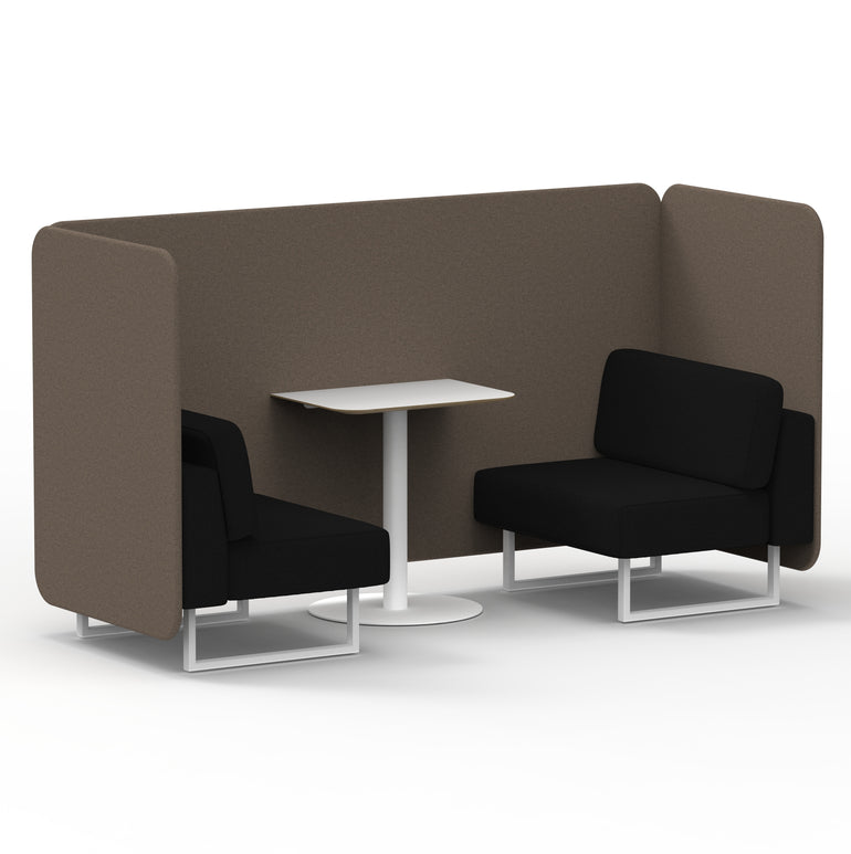 Brixworth Bench Booth With White Table In Two Tone