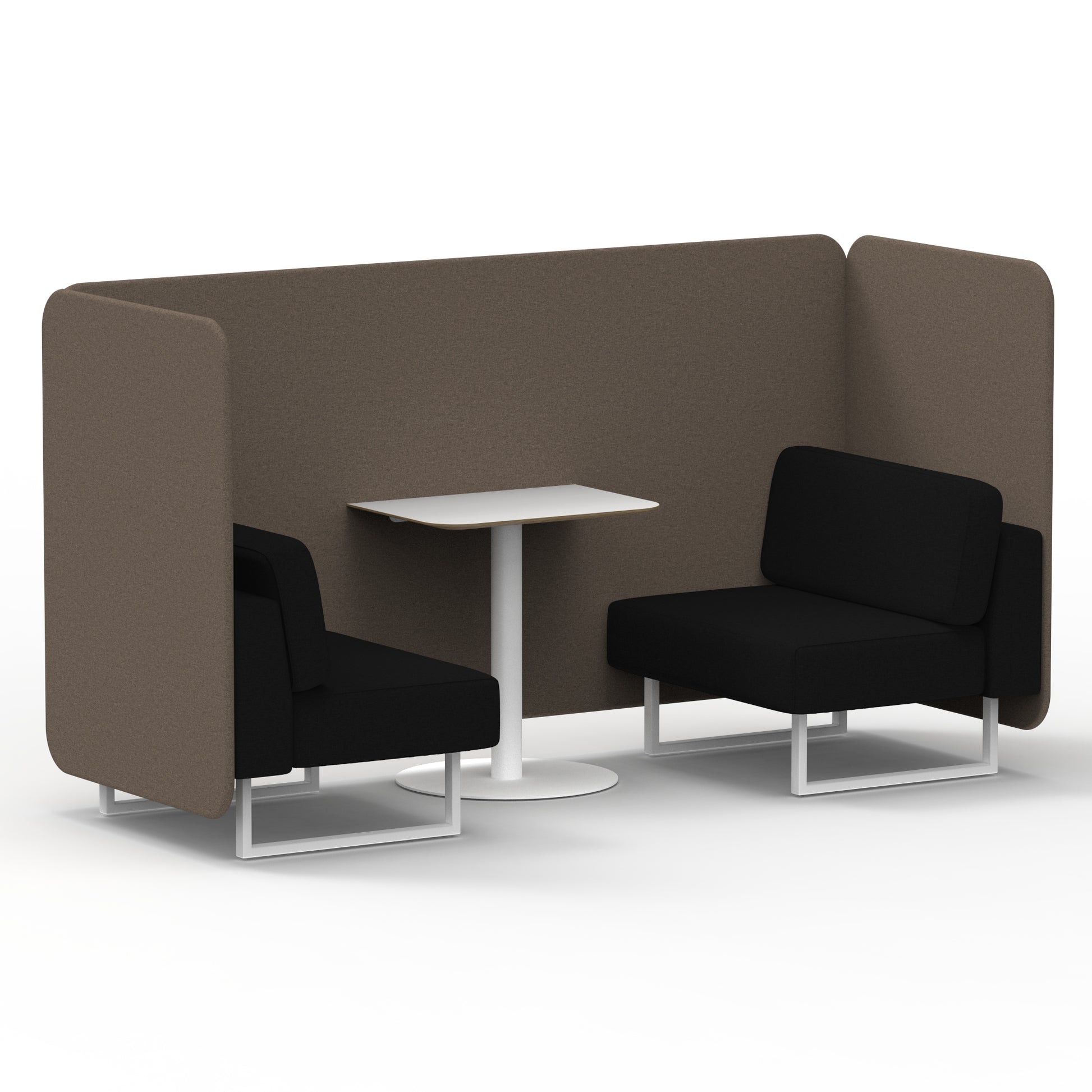 Brixworth Bench Booth With White Table In Two Tone