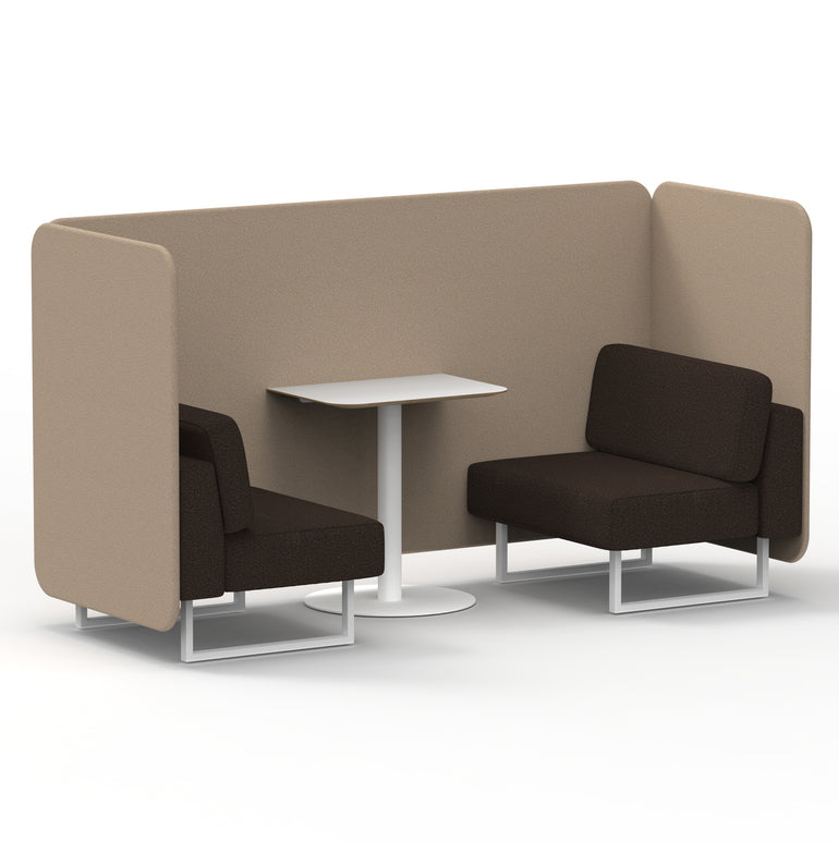 Brixworth Bench Booth With White Table In Two Tone