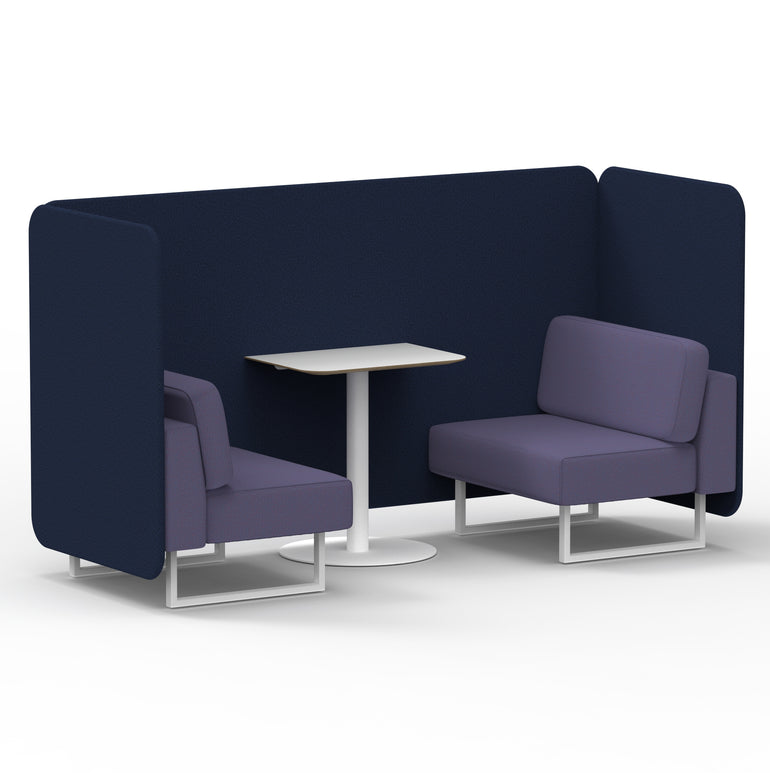 Brixworth Bench Booth With White Table In Two Tone