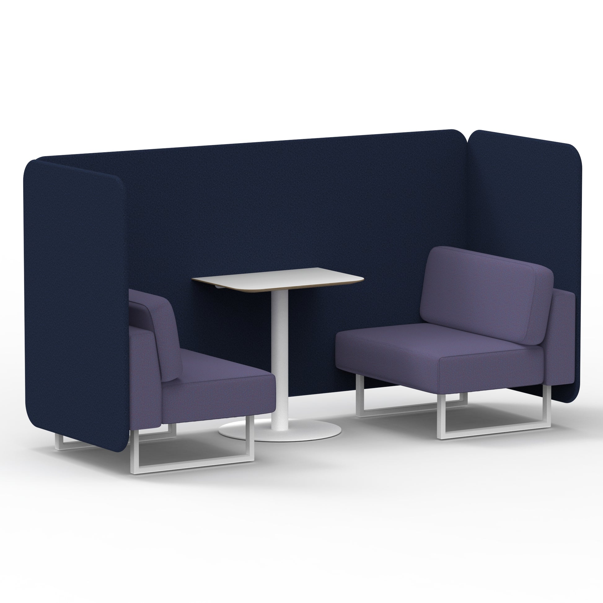 Brixworth Bench Booth With White Table In Two Tone
