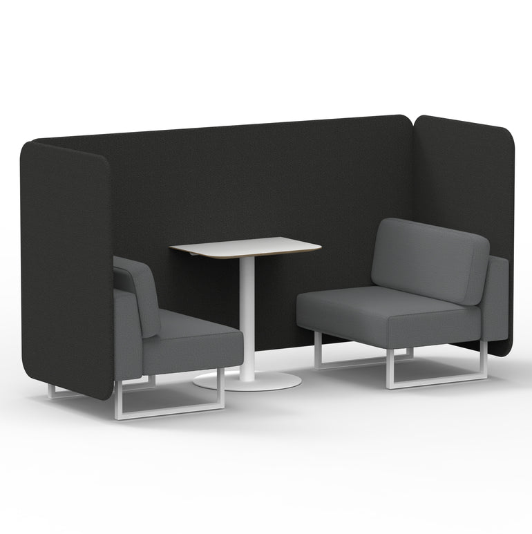 Brixworth Bench Booth With White Table In Two Tone