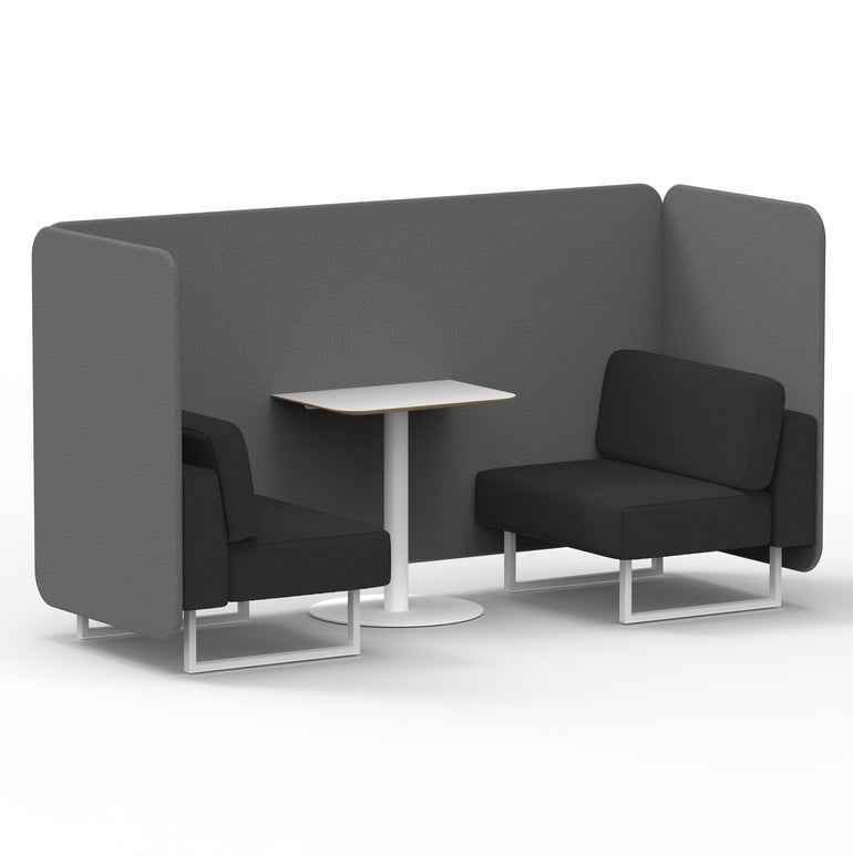 Brixworth Bench Booth With White Table In Two Tone
