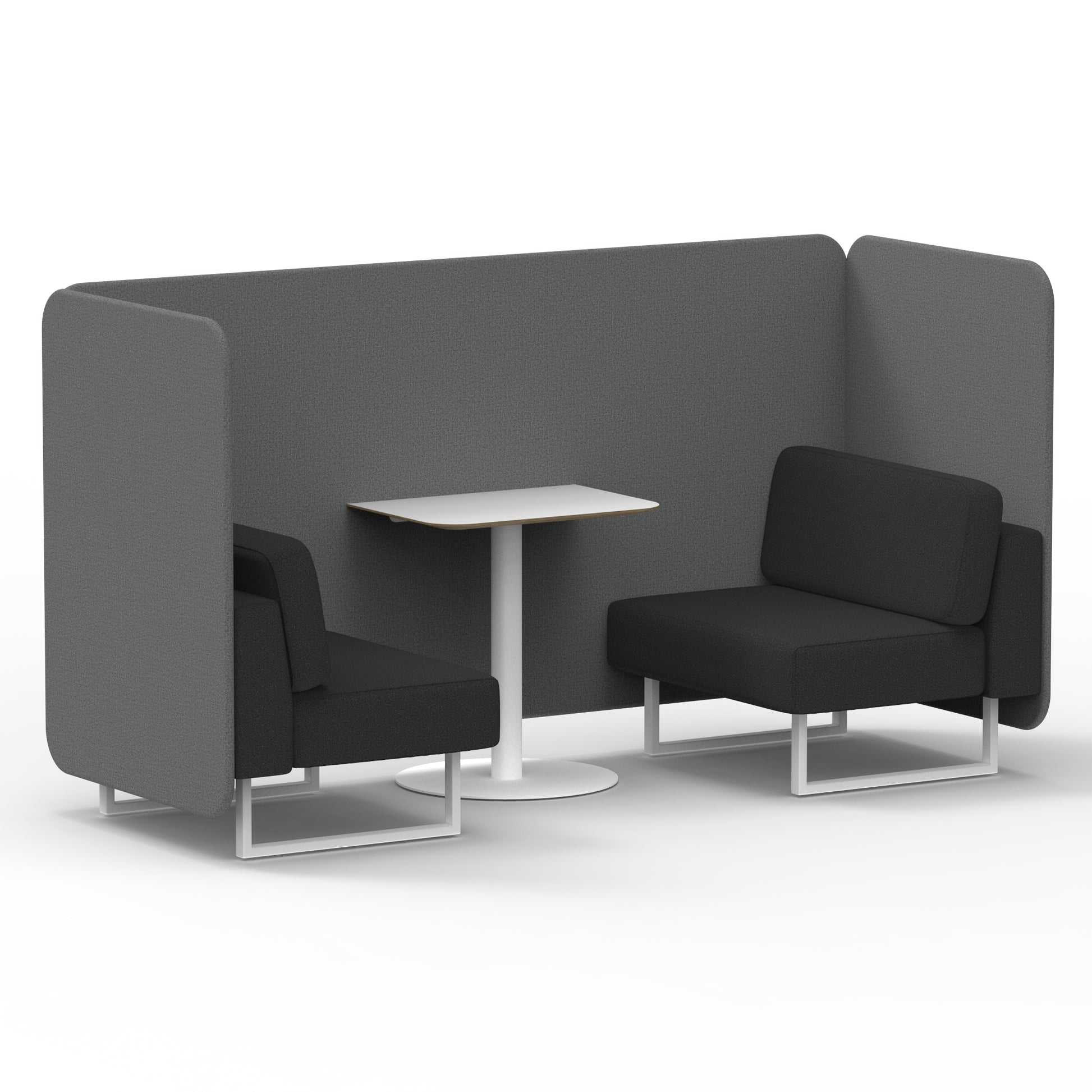 Brixworth Bench Booth With White Table In Two Tone