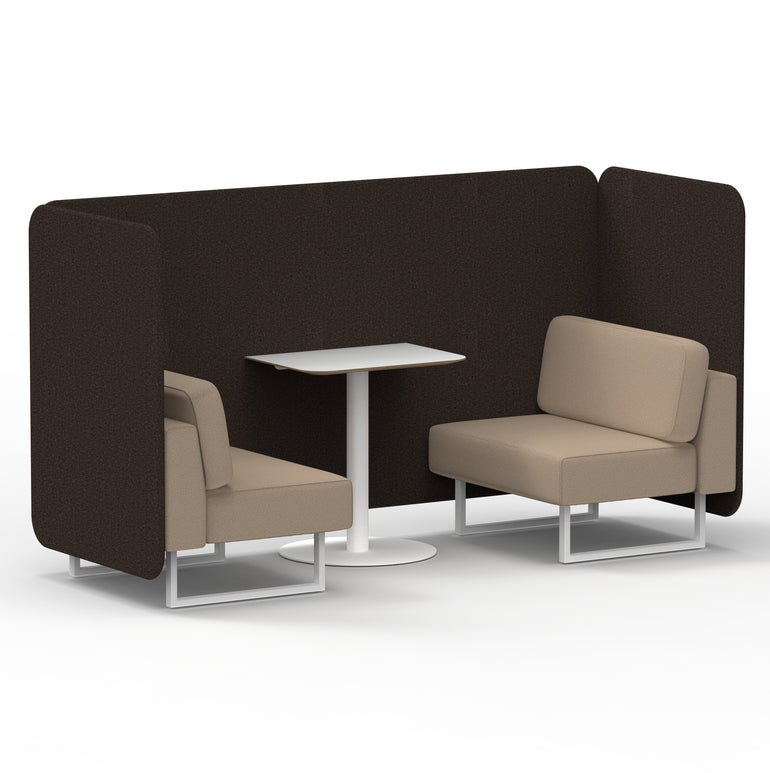 Brixworth Bench Booth With White Table In Two Tone