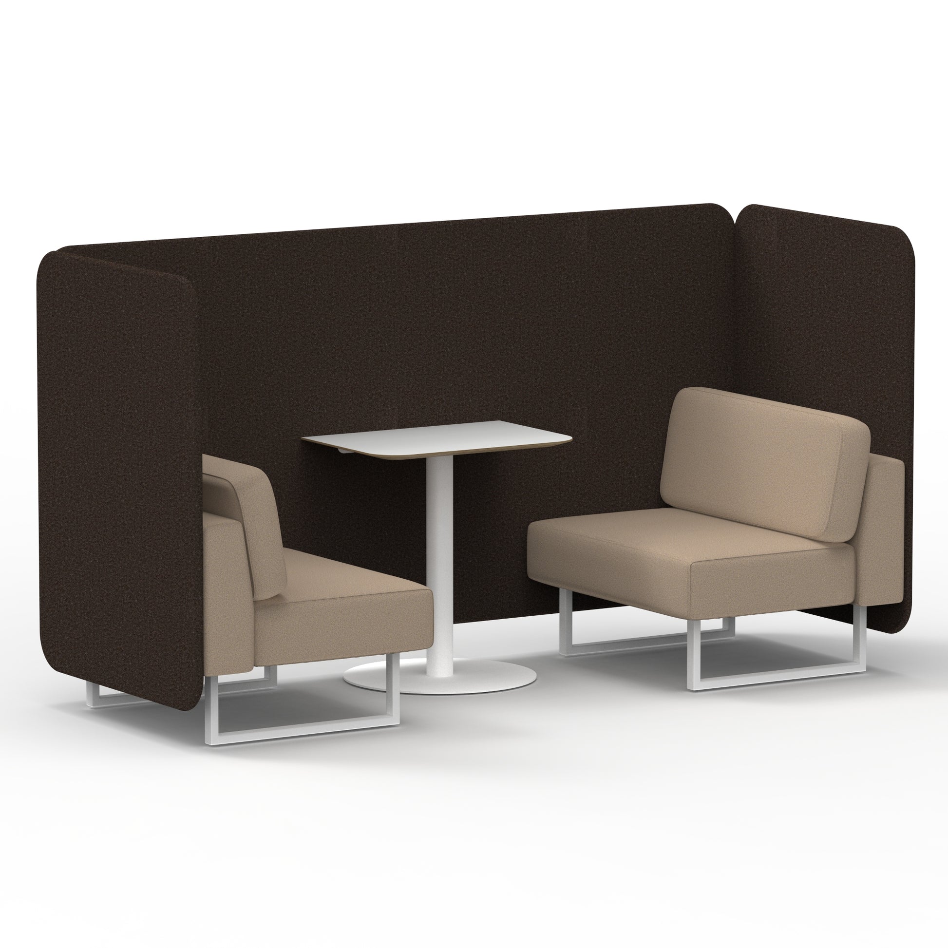 Brixworth Bench Booth With White Table In Two Tone