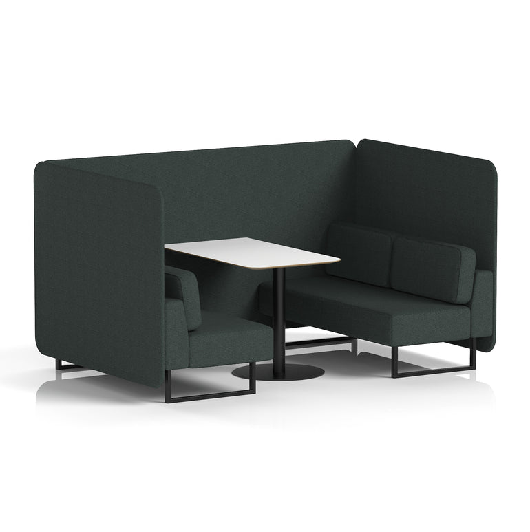 Brixworth Bench Booth With White Table In Single Tone