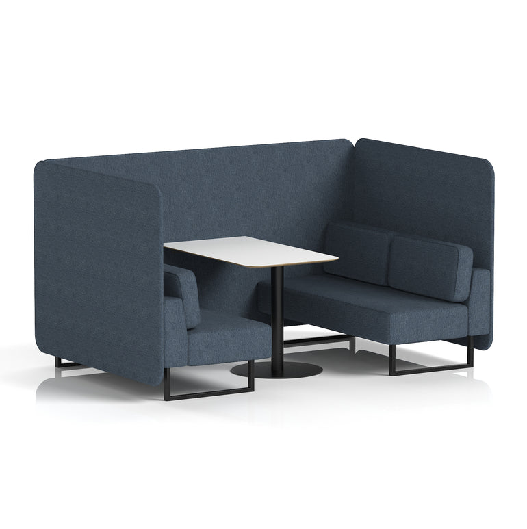 Brixworth Bench Booth With White Table In Single Tone