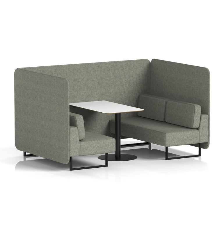 Brixworth Bench Booth With White Table In Single Tone