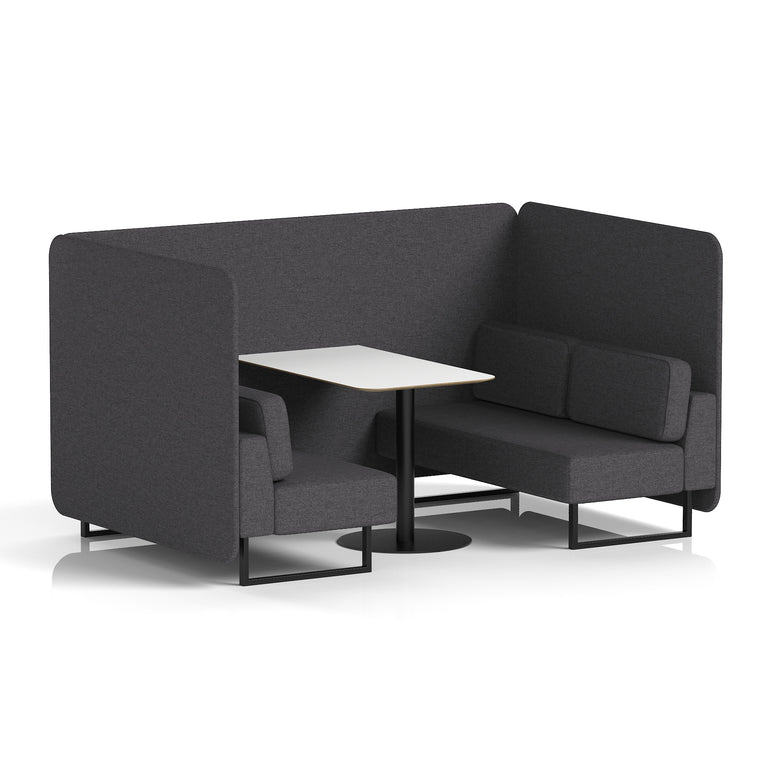 Brixworth Bench Booth With White Table In Single Tone
