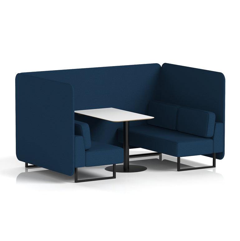 Brixworth Bench Booth With White Table In Single Tone