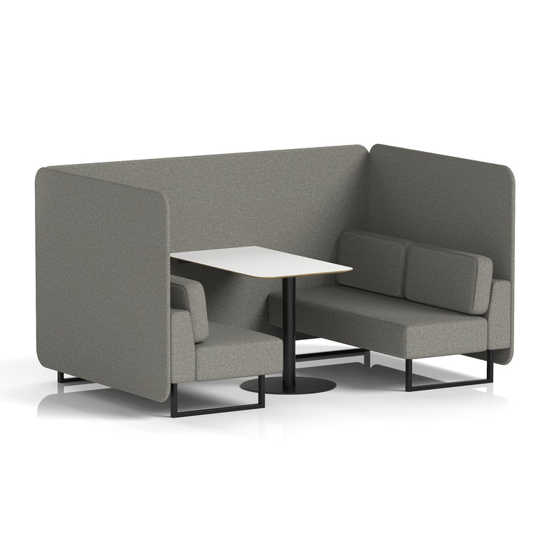 Brixworth Bench Booth With White Table In Single Tone