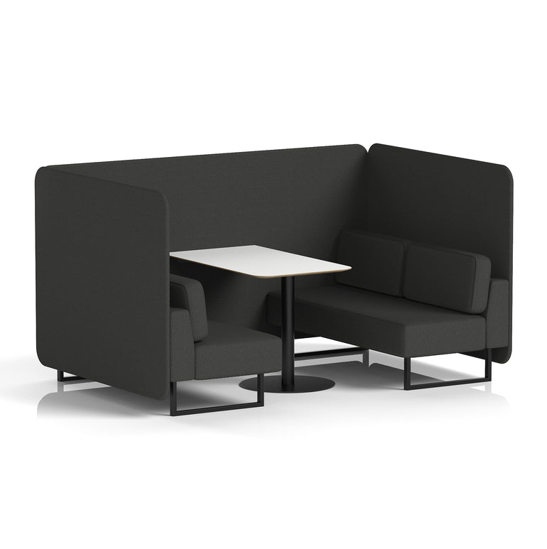 Brixworth Bench Booth With White Table In Single Tone