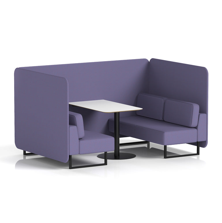 Brixworth Bench Booth With White Table In Single Tone
