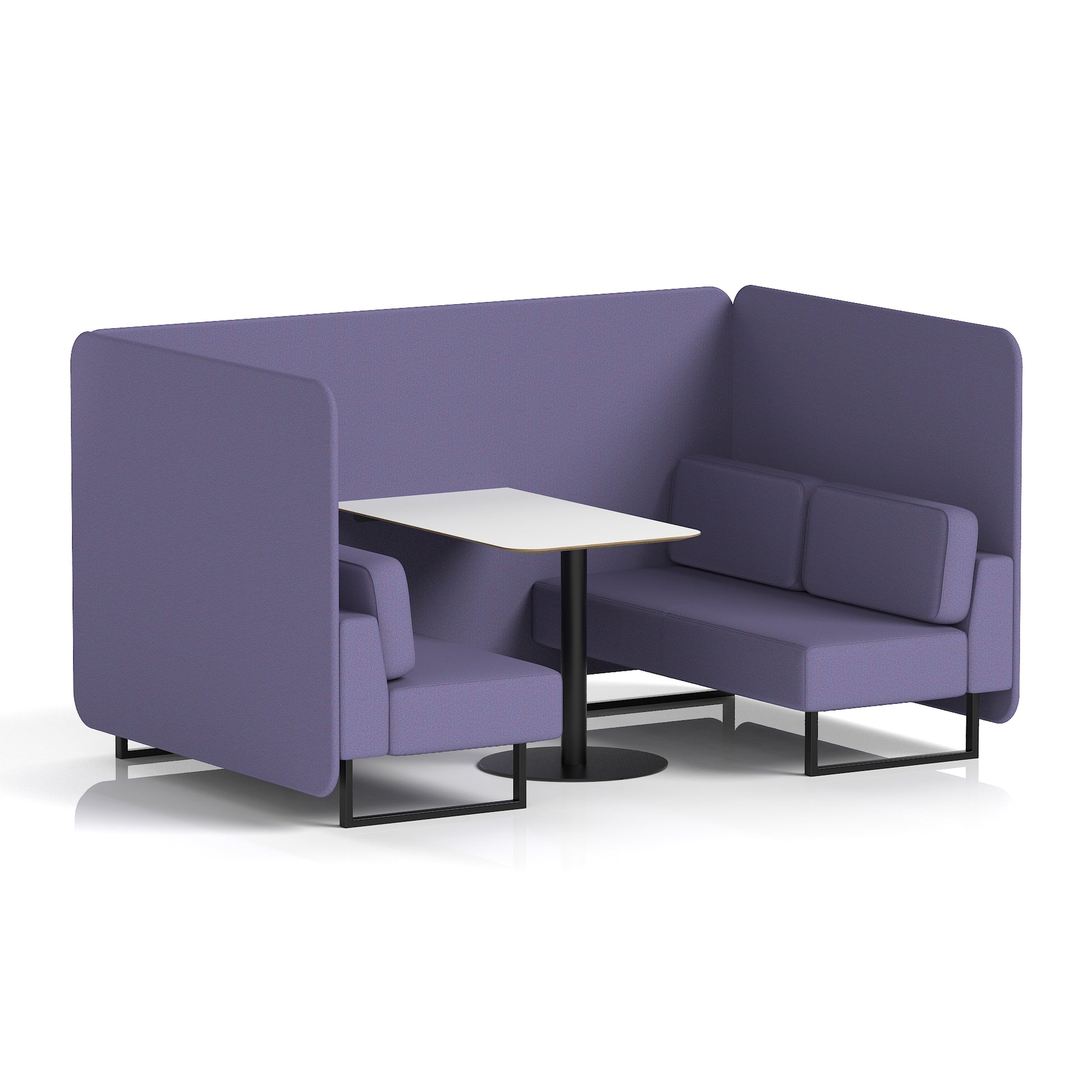 Brixworth Bench Booth With White Table In Single Tone