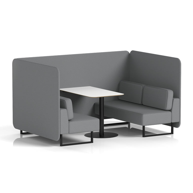 Brixworth Bench Booth With White Table In Single Tone