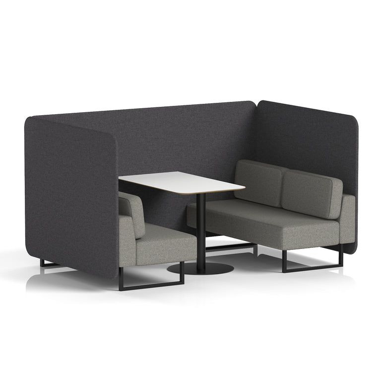 Brixworth Bench Booth With White Table In Two Tone