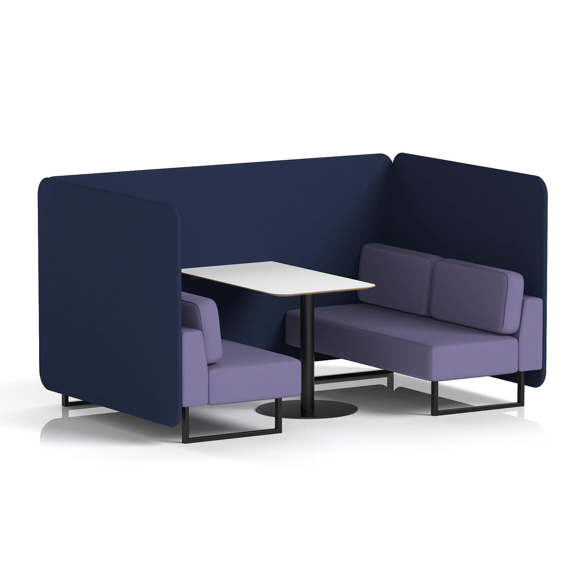 Brixworth Bench Booth With White Table In Two Tone