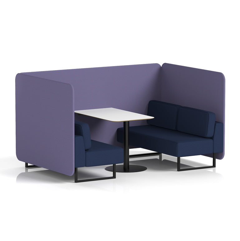 Brixworth Bench Booth With White Table In Two Tone