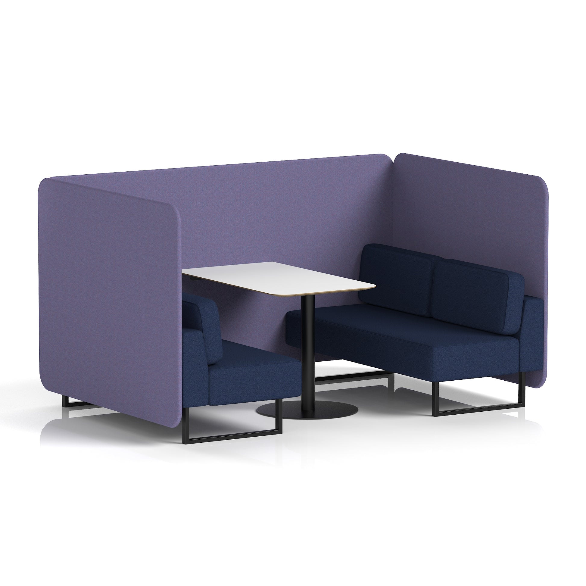 Brixworth Bench Booth With White Table In Two Tone