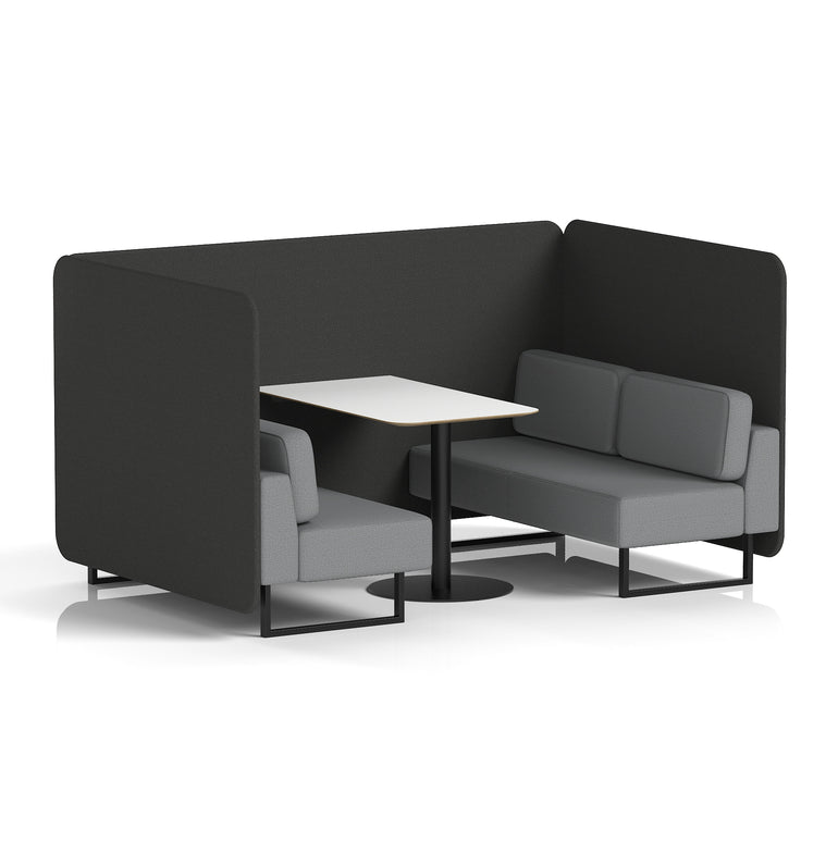 Brixworth Bench Booth With White Table In Two Tone