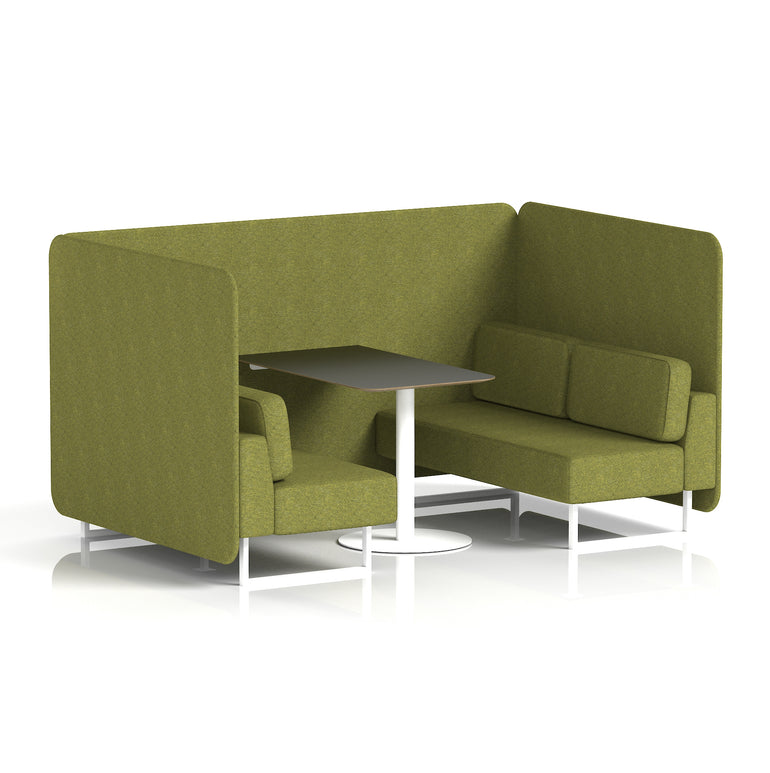 Brixworth Bench Booth With Black Table In Single Tone