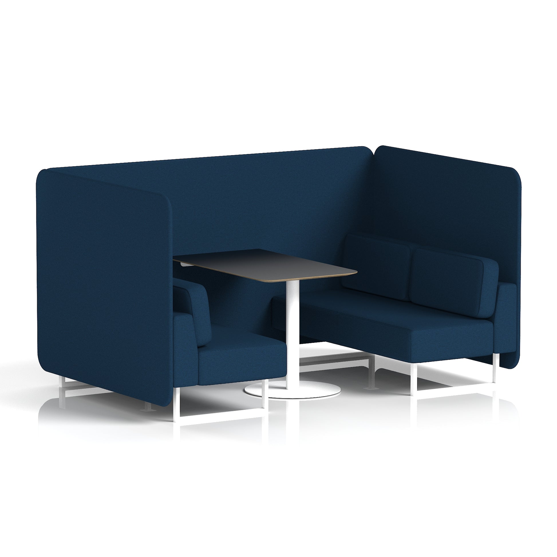 Brixworth Bench Booth With Black Table In Single Tone