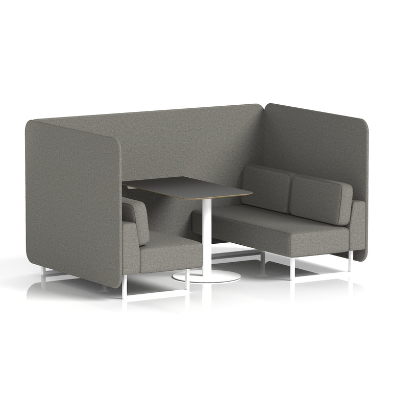 Brixworth Bench Booth With Black Table In Single Tone