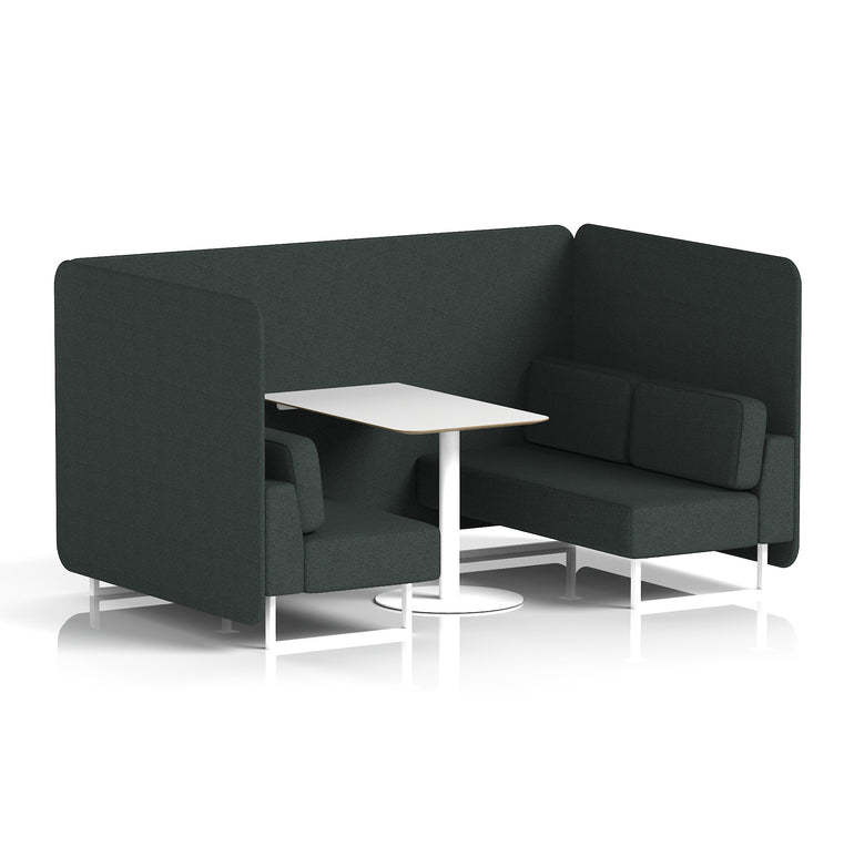 Brixworth Bench Booth With White Table In Single Tone