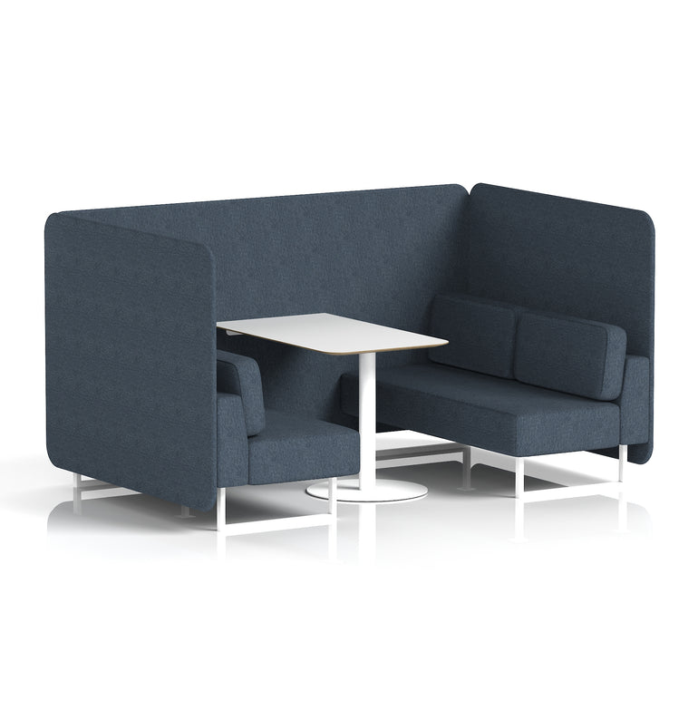 Brixworth Bench Booth With White Table In Single Tone