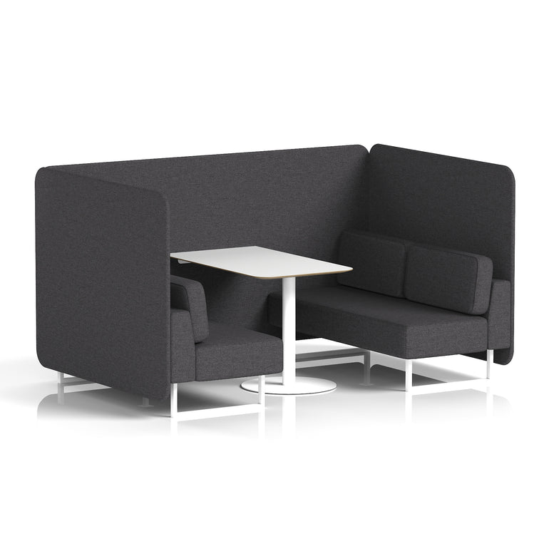 Brixworth Bench Booth With White Table In Single Tone