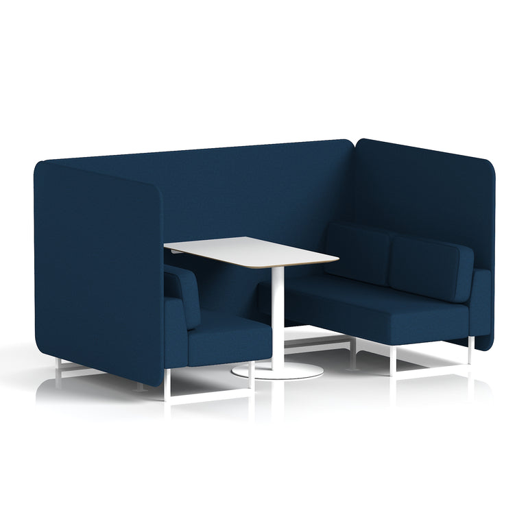 Brixworth Bench Booth With White Table In Single Tone
