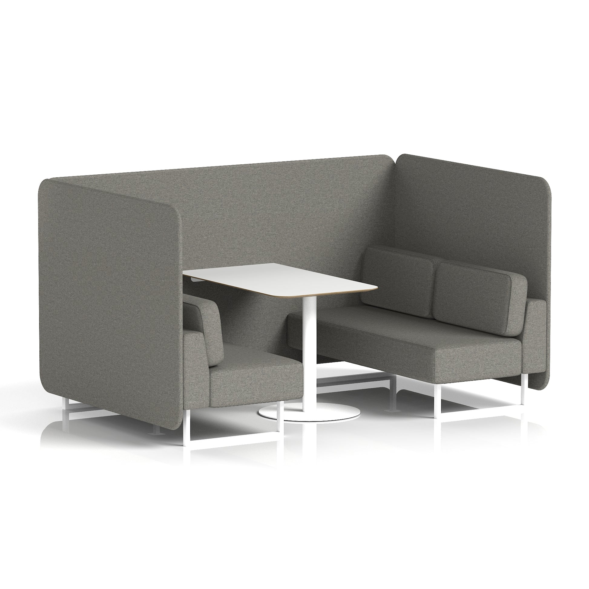 Brixworth Bench Booth With White Table In Single Tone