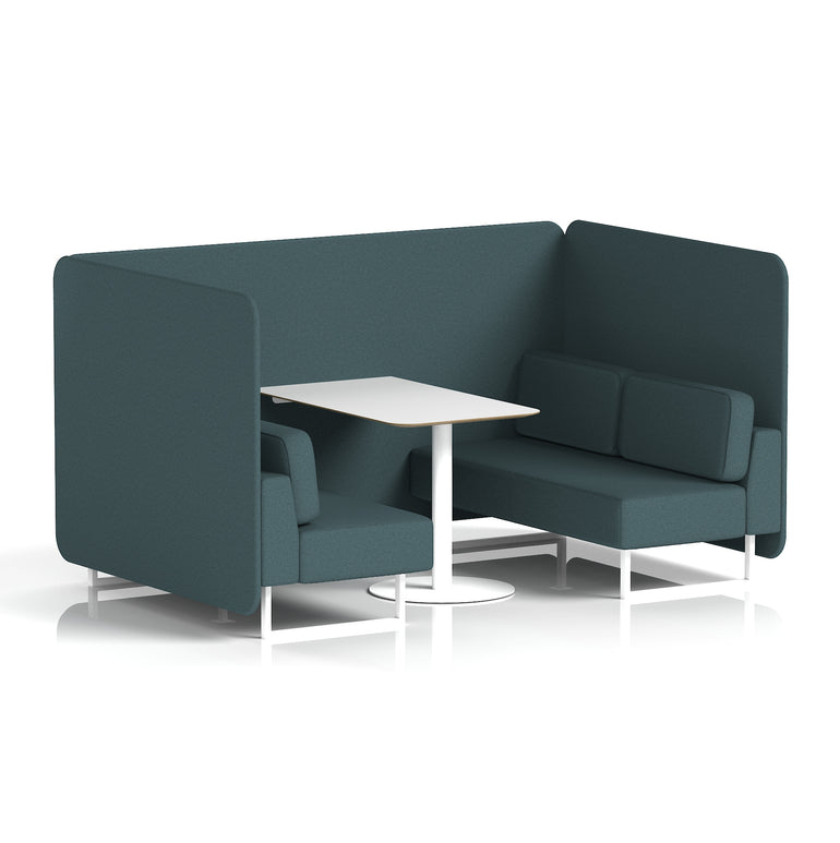 Brixworth Bench Booth With White Table In Single Tone