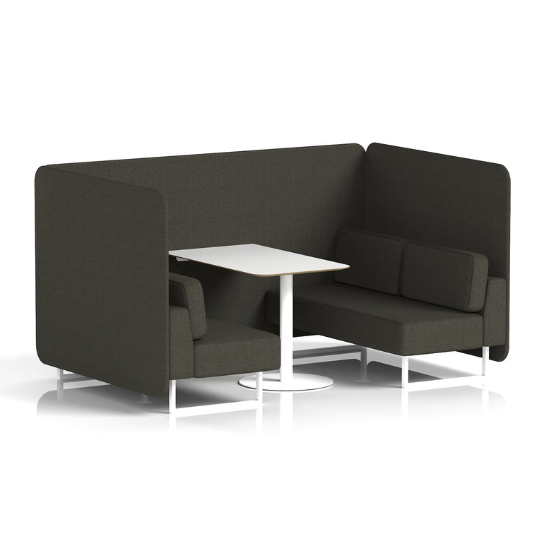 Brixworth Bench Booth With White Table In Single Tone