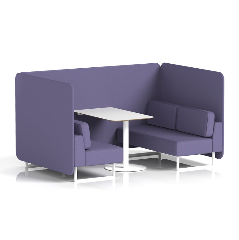 Brixworth Bench Booth With White Table In Single Tone