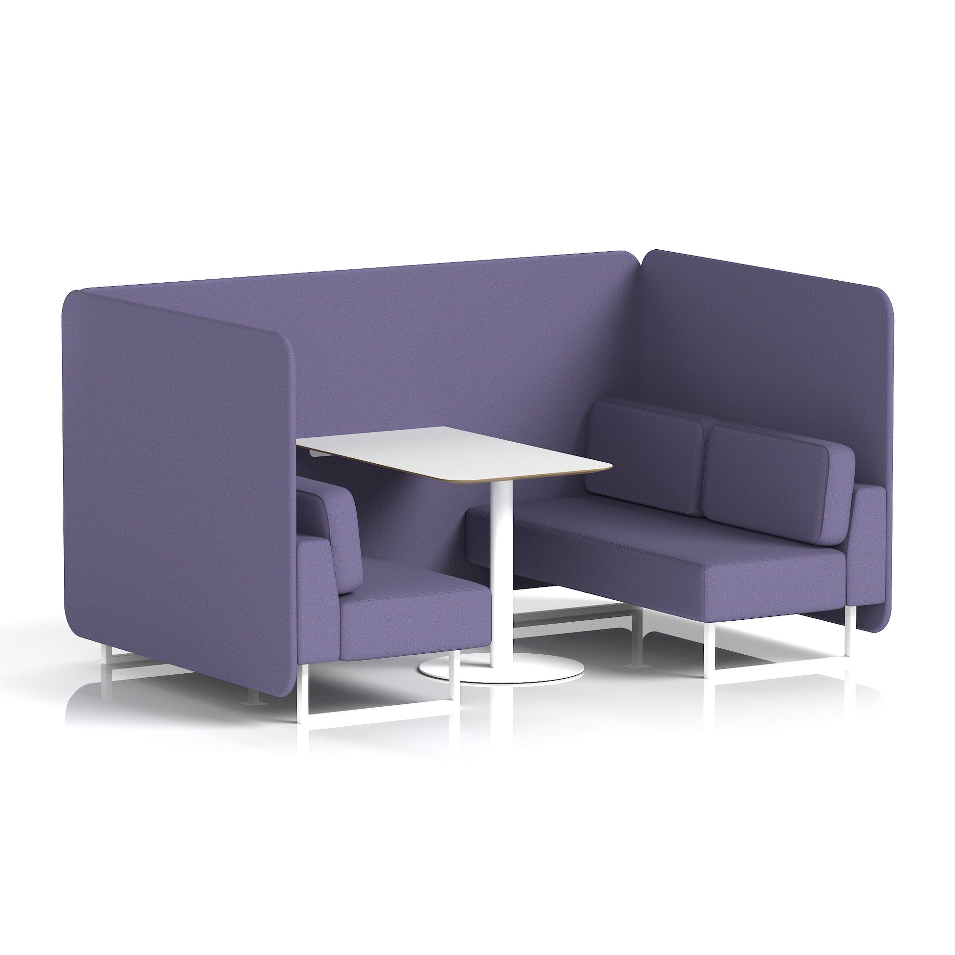 Brixworth Bench Booth With White Table In Single Tone