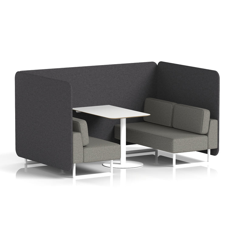 Brixworth Bench Booth With White Table In Two Tone