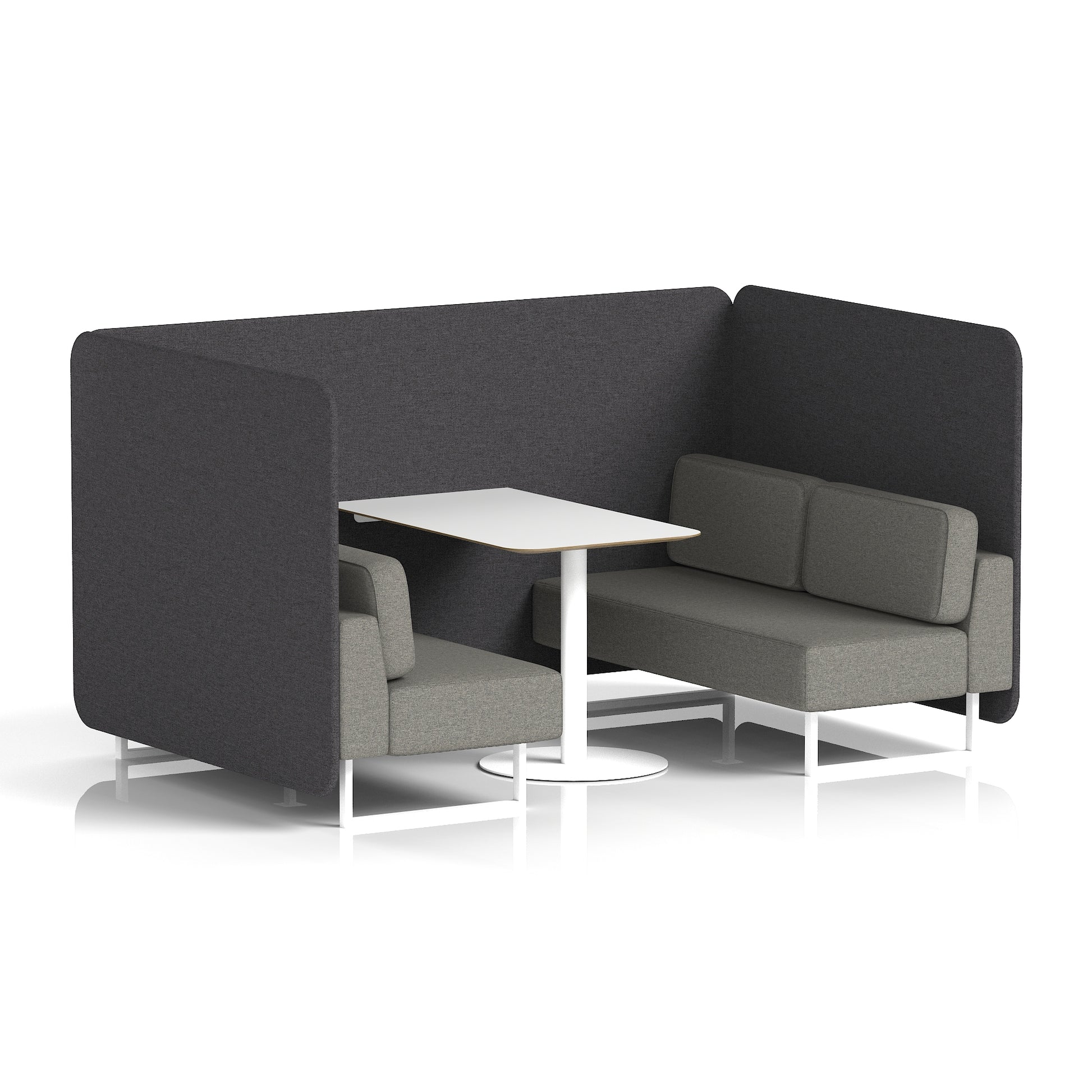 Brixworth Bench Booth With White Table In Two Tone