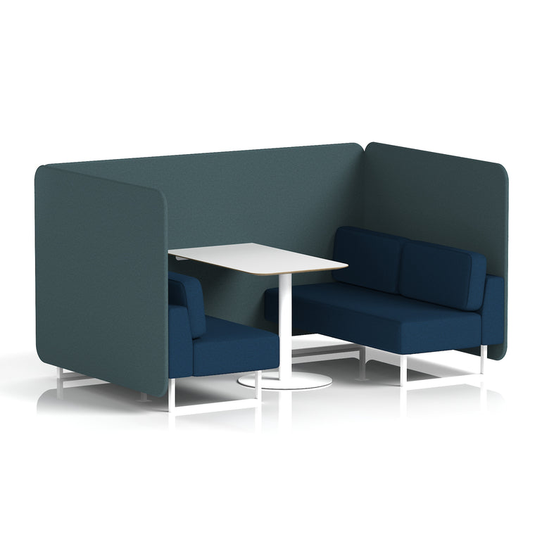 Brixworth Bench Booth With White Table In Two Tone