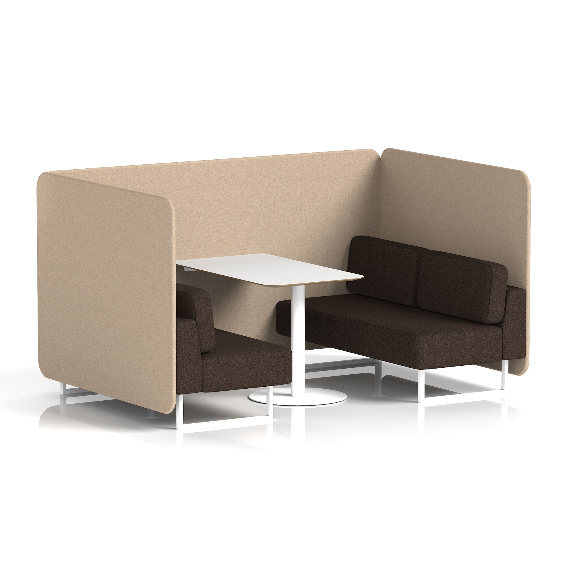 Brixworth Bench Booth With White Table In Two Tone