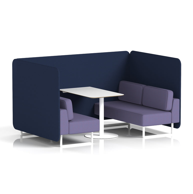 Brixworth Bench Booth With White Table In Two Tone