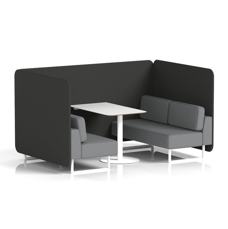 Brixworth Bench Booth With White Table In Two Tone
