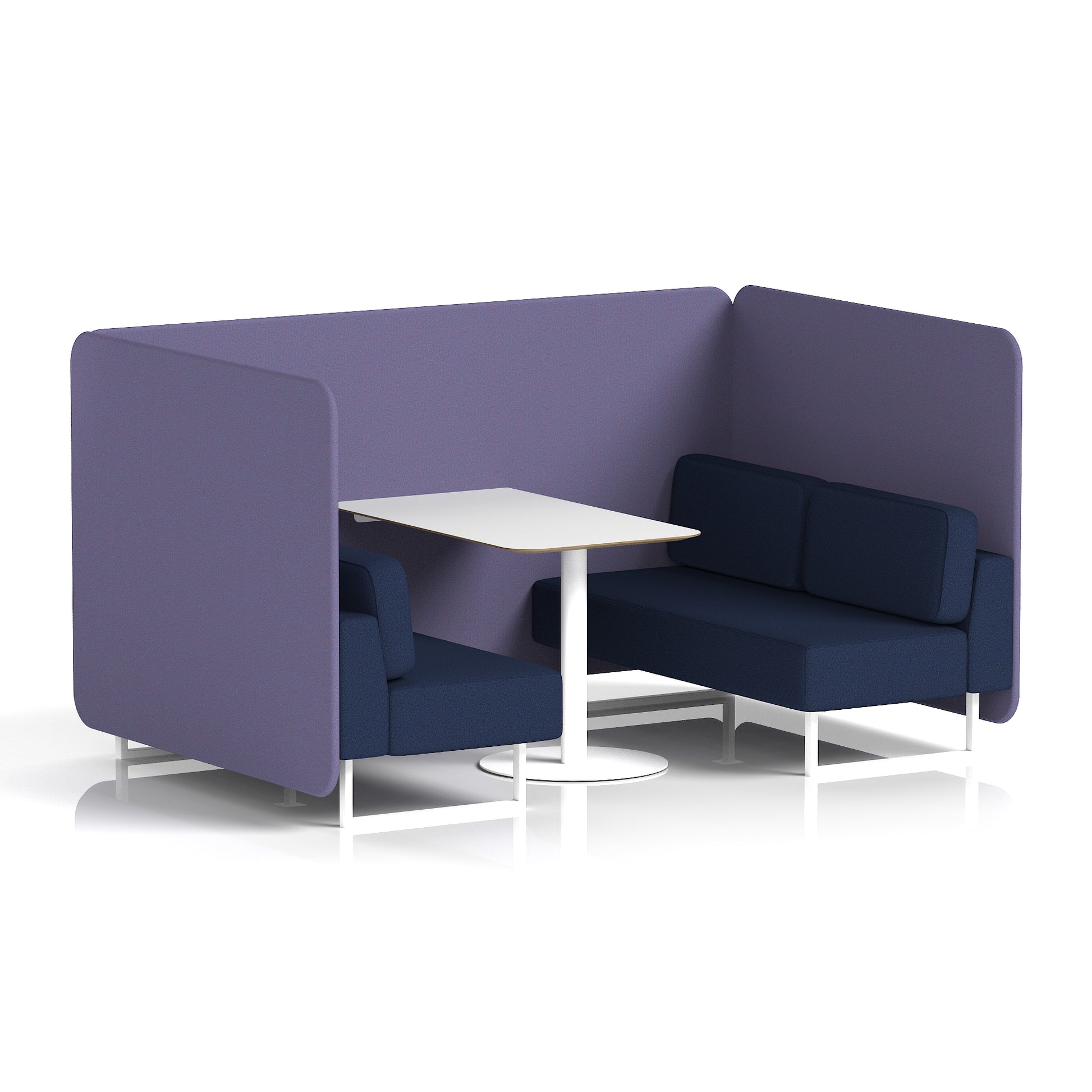Brixworth Bench Booth With White Table In Two Tone