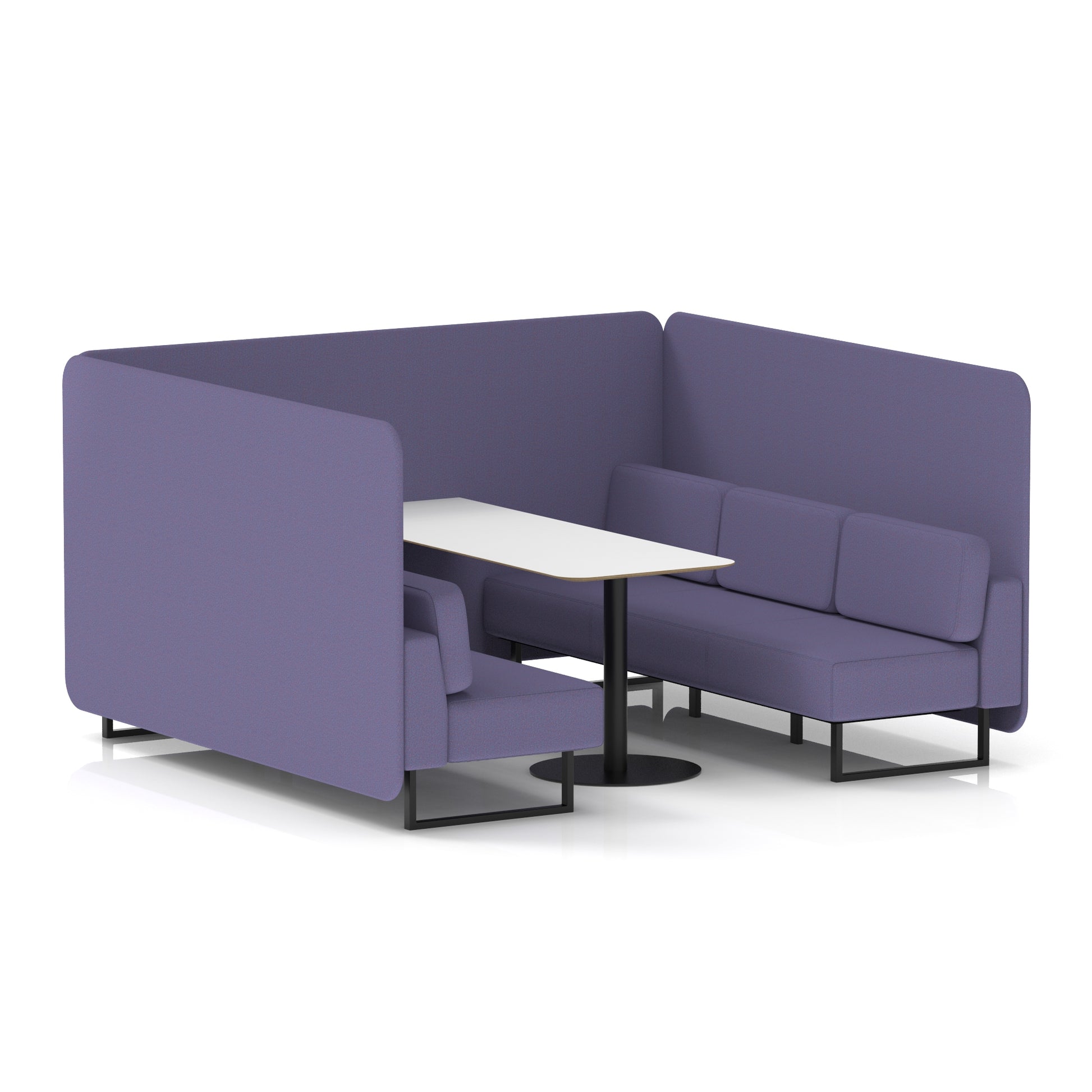 Brixworth Bench Booth With White Table In Single Tone